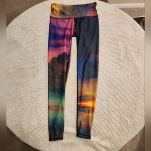 Teeki Yoga Leggings - Beautiful Sunset Print - comfortable like second skin